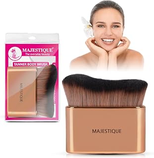 MAJESTIQUE Full Coverage Multipurpose Makeup Brush for Self Tanner Foundation Body Makeup Loose Powder Body Luminizer & Co... Price In India
