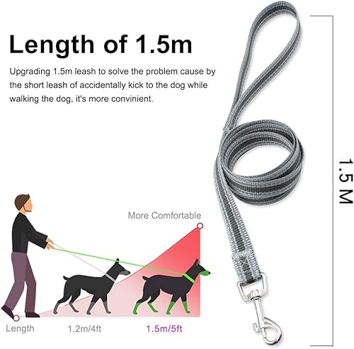 Miniatura 4 de Juego de arnés y correa para cachorro, arnés de chaleco para perros pequeños y medianos, arnés reflejante ajustable para perros, ajuste cómodo de