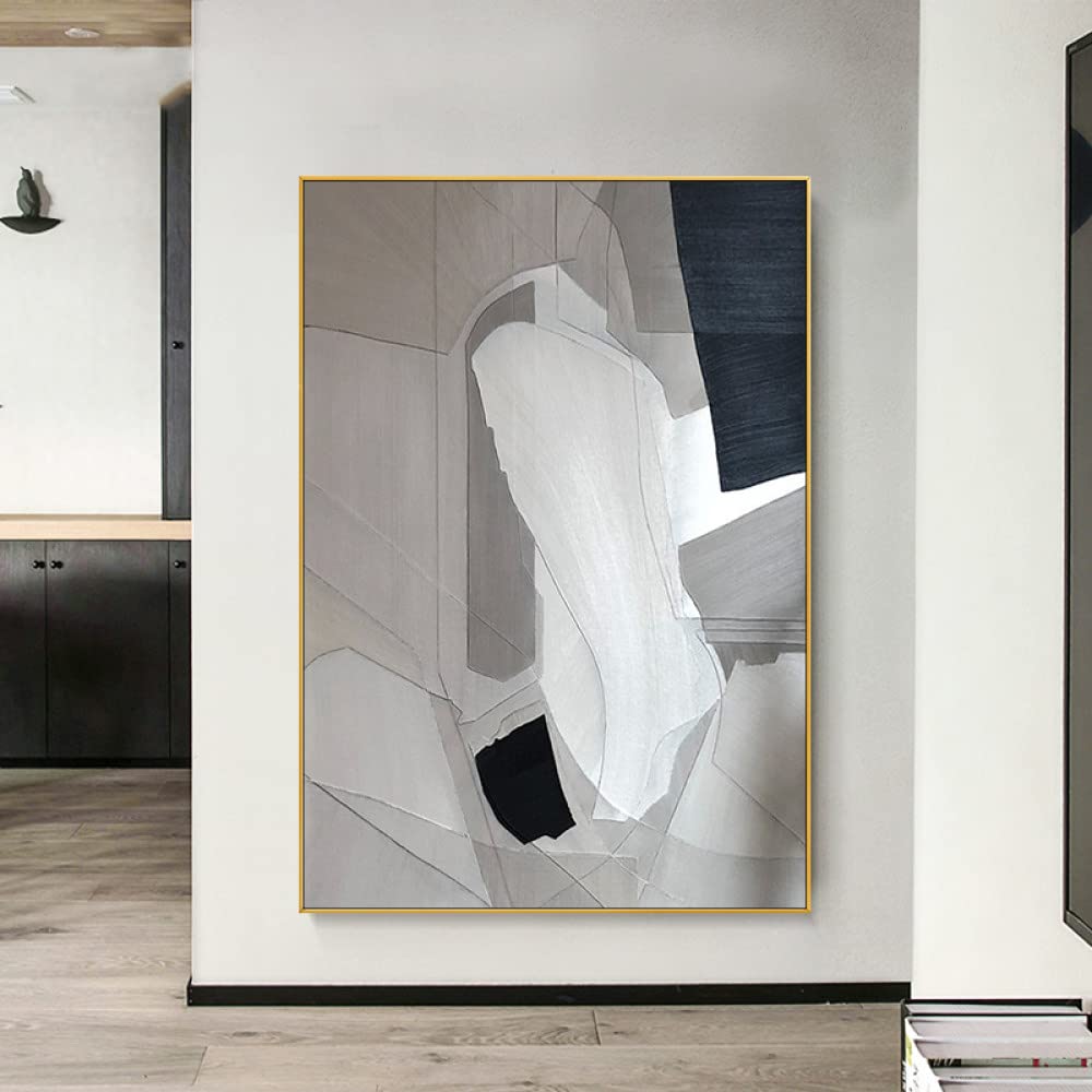 Peinture à l'huile relief 3D pour habiller un grand mur vide de salon moderne 100cm