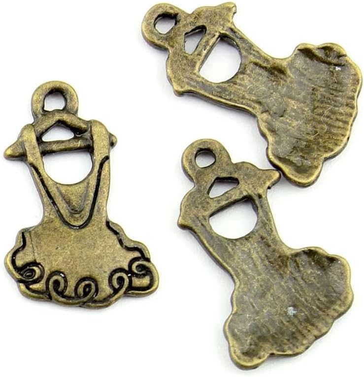 Jewelry Making Findings Antique Bronze Charms FL1518 Skirt Craft Lots Repair Supplies