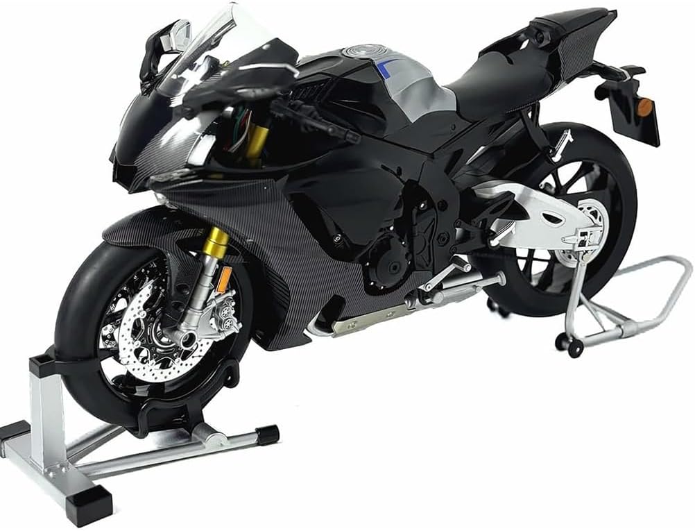 1/6 Alloy Dynamic Motorcycle Model with Ignition System Smoke Spray, Ornament Home Decor Gift for Adults