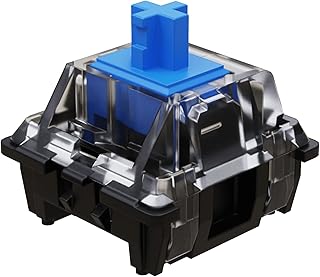 Gateron KS-15 Optical Switches for MX Mechanical Gaming Keyboard | 55g Force | Tactile| Clear Top RGB Switches for Backlit Keyboard | (65 PCS, Blue)