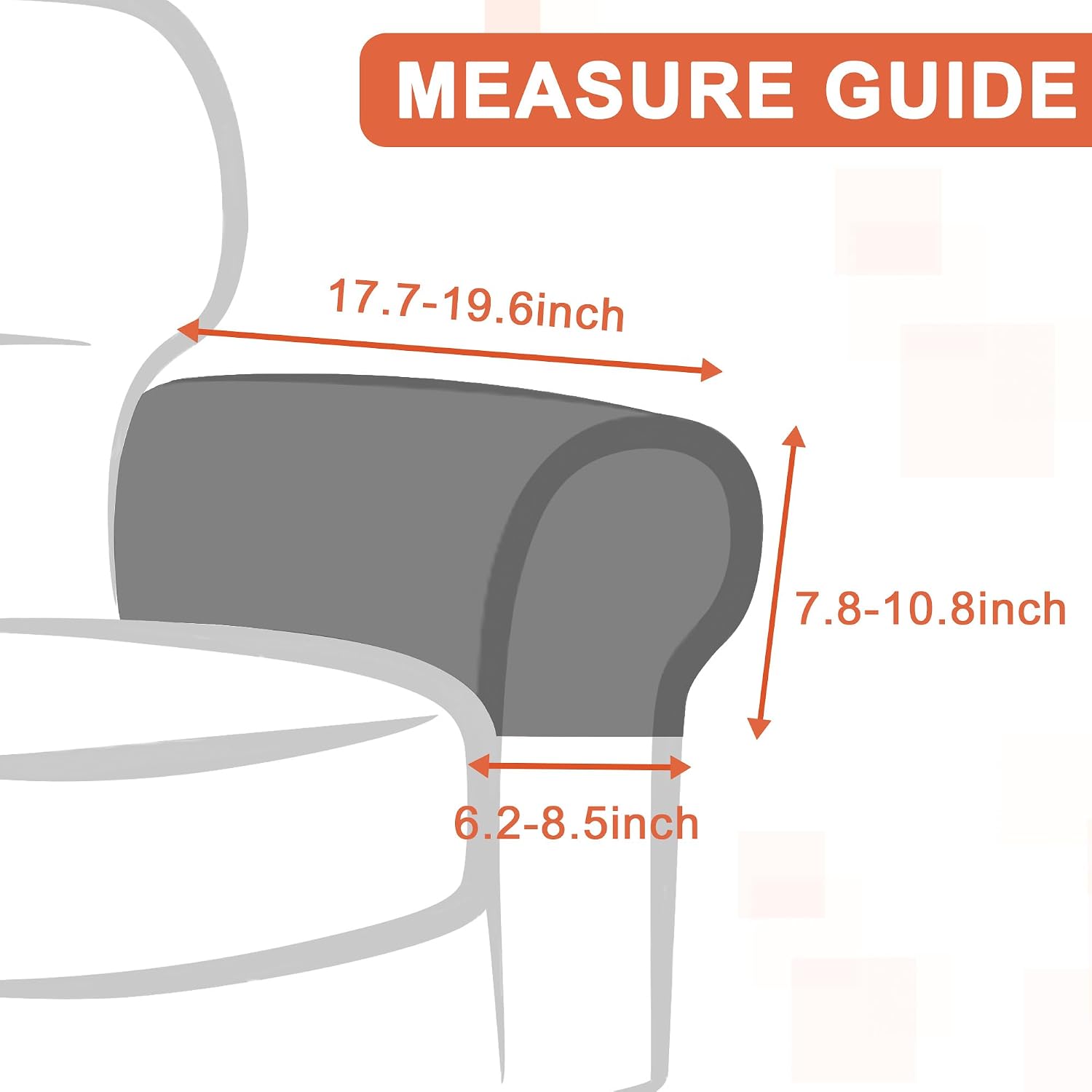 2 Pack Velvet Armrest Covers, Stretch Couch Arm Covers, Taupe | Couch Armrest Covers for Chair Soft Armchair Slipcover for Sofa Anti-Slip Furniture Protector Armchair Slipcover for Recliner