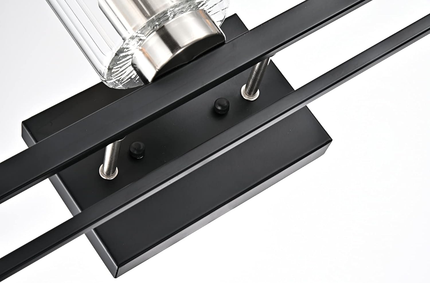 Edvivi 3-Light Bathroom Light Fixtures, Black Bathroom Wall Lights, Modern Bathroom Vanity Light with Beveled Clear Glass Shades, Bathroom Wall Lamp for Mirror Kitchen Bedroom Living Room