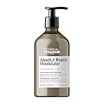 L\'Oral Professionnel Paris Absolut Repair Molecular Shampoo - Bond Building & Hair Strengthening Shampoo, For All Color Treated and Damaged Hair, With Peptide Bonder & Amino Acids, Sulfate-Free