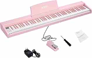 Amazon | IKTMI 電子ピアノ 88鍵盤 ペダル付き 木製 電子 ピアノ