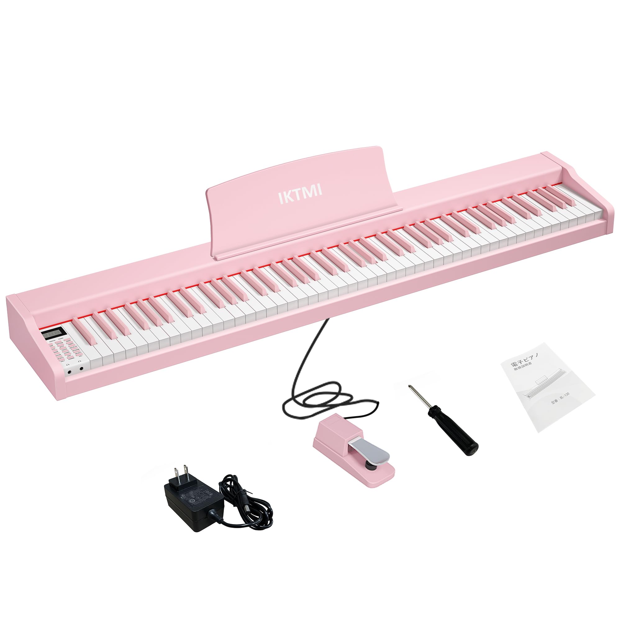 Amazon | IKTMI 電子ピアノ 88鍵盤 ペダル付き 木製 電子 ピアノ