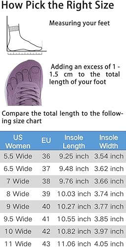 Vista 2 de BRONAX Women's Wide Toe Box Road Running Shoes Wide Athletic Tennis Sneakers with Rubber Outsole