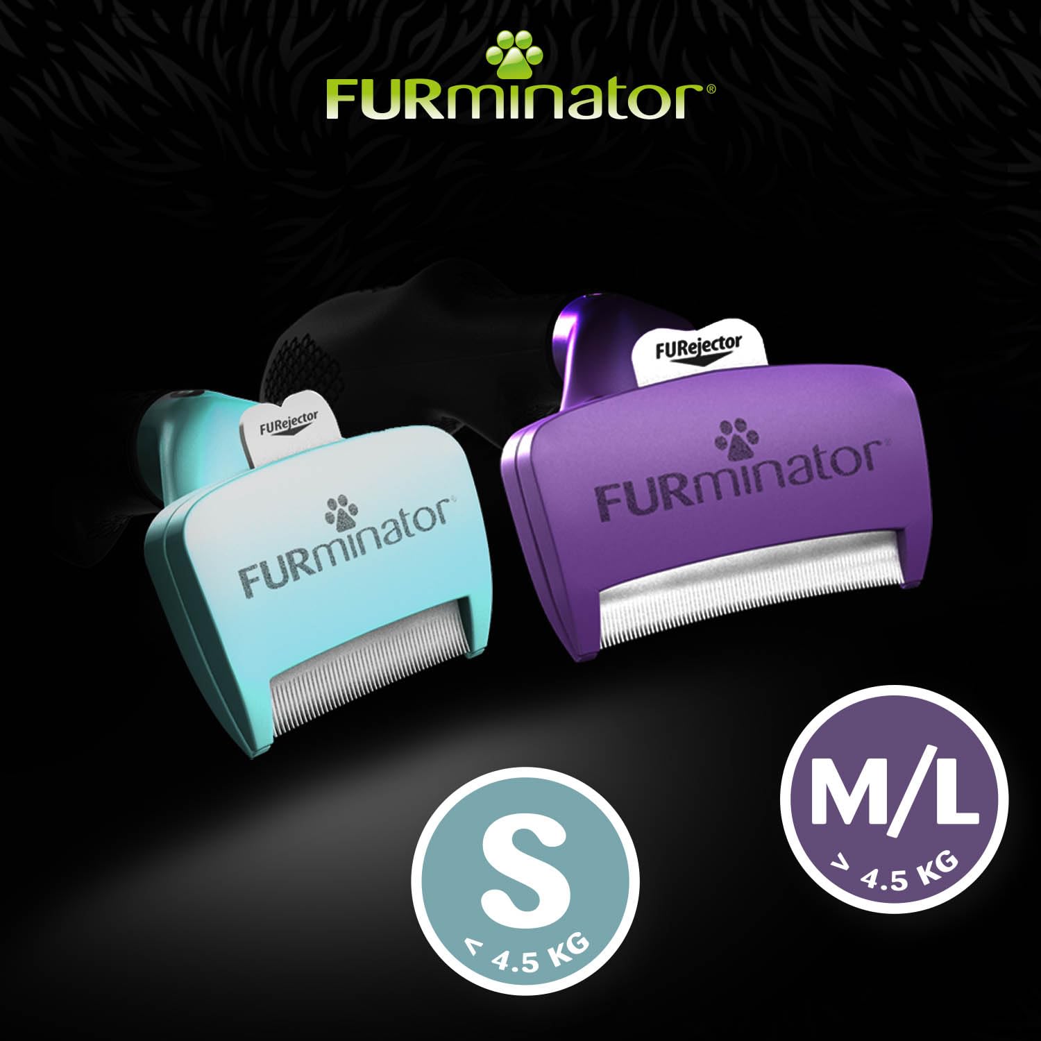FURminator deShedding Tool Katzen Größe M,L Kurzhaar - Katzenbürste für mittelgroße und große Katzen zur Entfernung der Unterwolle