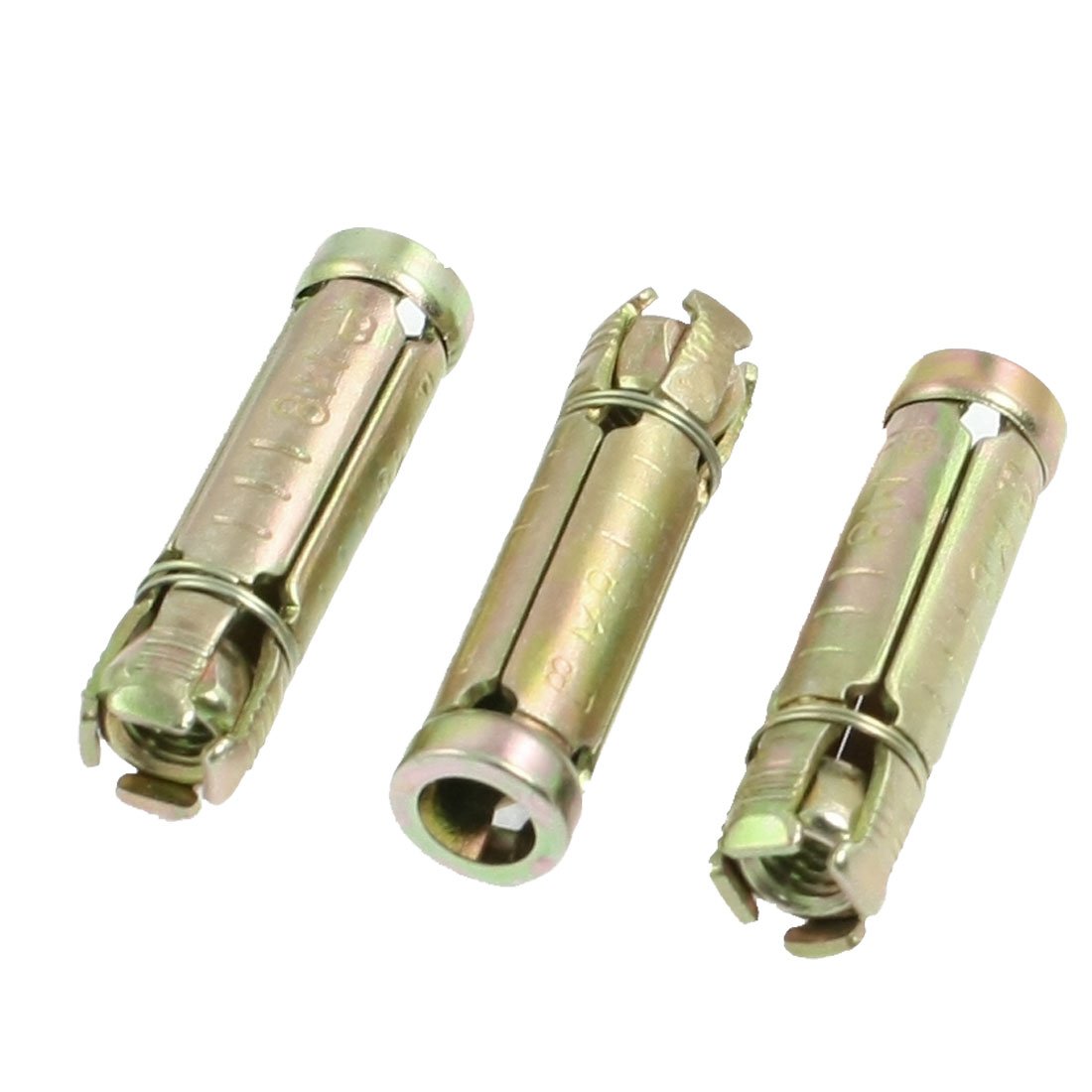 Aexit 3 Pcs Nuts 8mm Zinc Pleated Carbon Steel Expansion Bolt Panel Nuts Sleeve Anchors