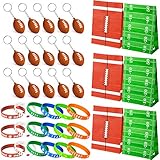 49 Pieces Football Party Supplies Set Includes 15 Football Keychains, 24 Football Motivational...