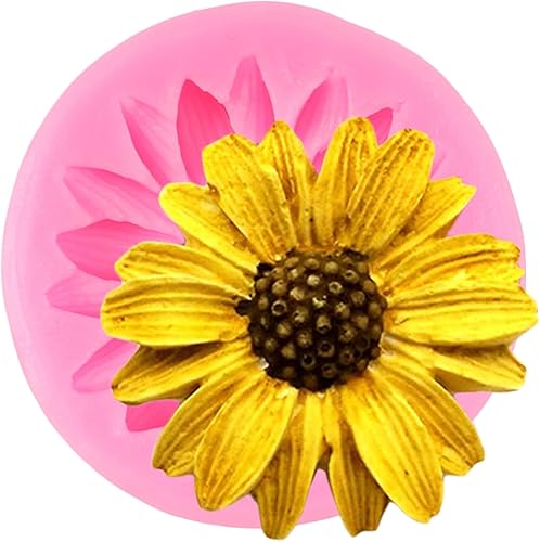 Molde de silicona para crisantemo, moldes de fondant de girasol para decoración de pasteles de flores, decoración de cupcakes, caramelo de