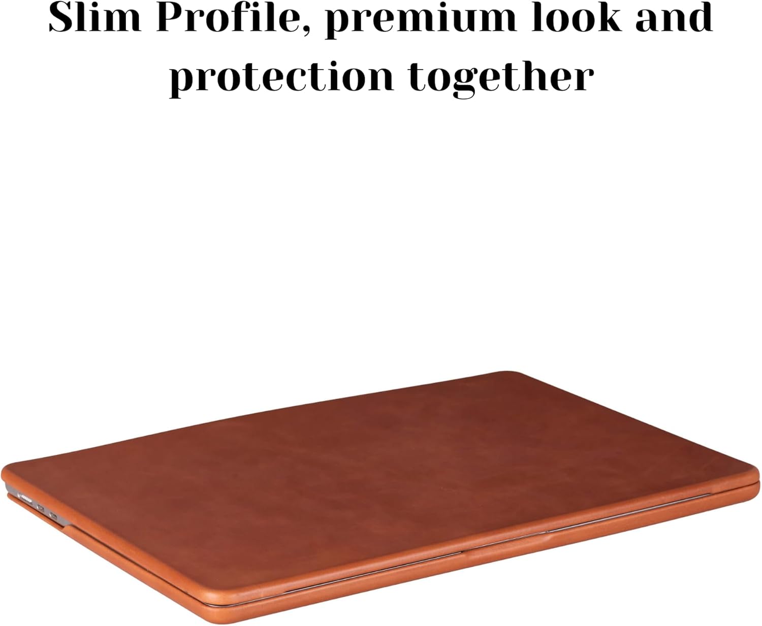 BLACKBROOK Premium Full Grain Leather Hardshell Case for Apple MacBook Pro 16", Butler Top and Bottom Leather Shells for Protection (Tan, MacBook Pro 16")