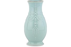 Lenox French Perle Ice Blue 8" Fluted Vase