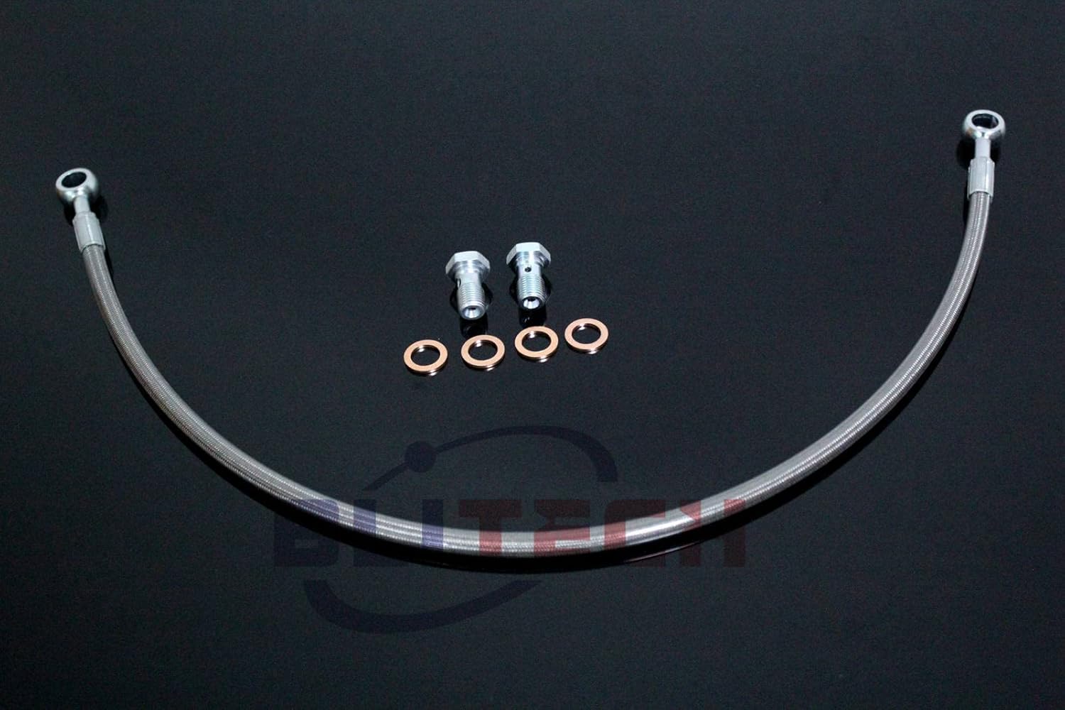 Clutch Line Master to Slave Cylinder Braided Cable Compatible with 2002 2003 2004 2005 Subaru Impreza WRX