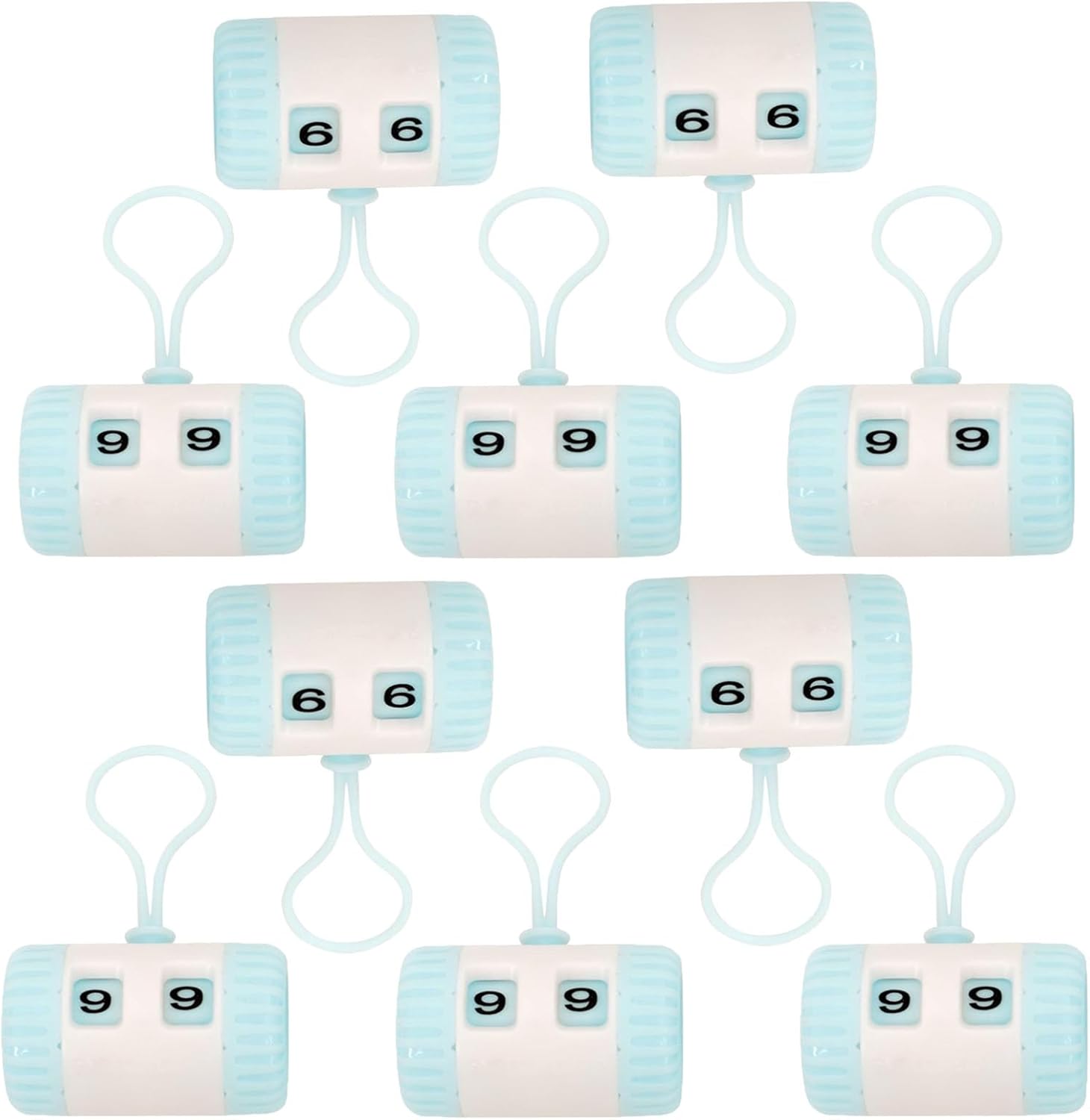 10 Pack Knitting Counter Universal Knitting Row Counter with Hanging Cord, Knitting Needle Marking Tool, Knitting Stitch Counter, Crochet Yarn Row Counter