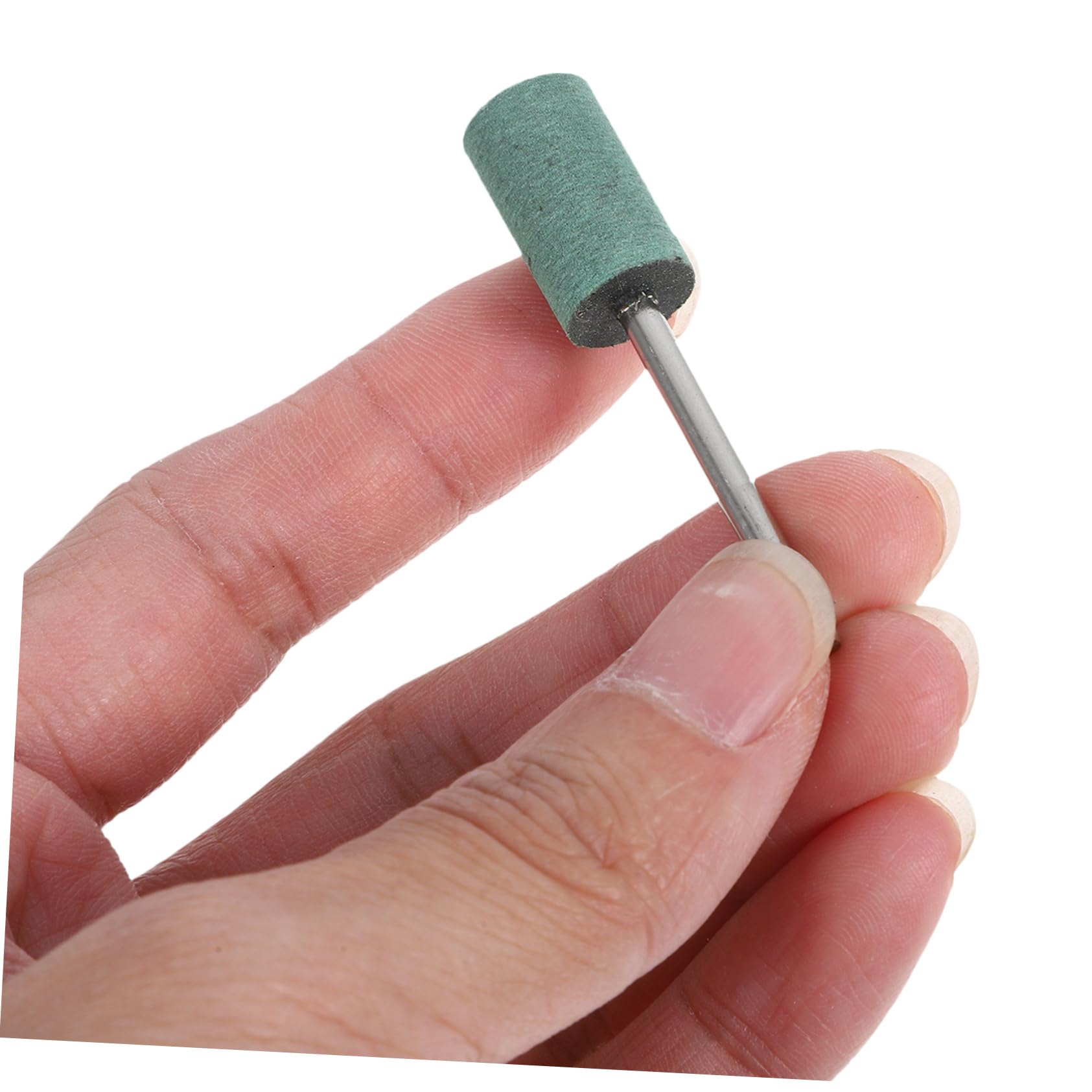Holibanna 4 Juegos juego de cabezales de molienda conformado moler lijado piedra montado accesorios para herramientas rotativas pulido brocas para taladro trozos de molienda caucho Verde