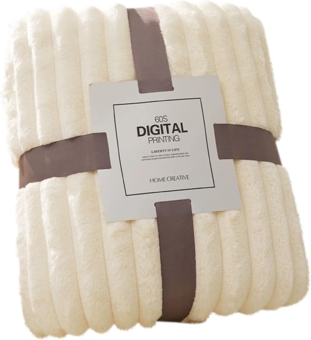 Throw Blanket Soft Fluffy Fleece Blanket For Bed Sofa Couch Warm Cosy Flannel Throws Christmas Birthday Gifts for Women Men