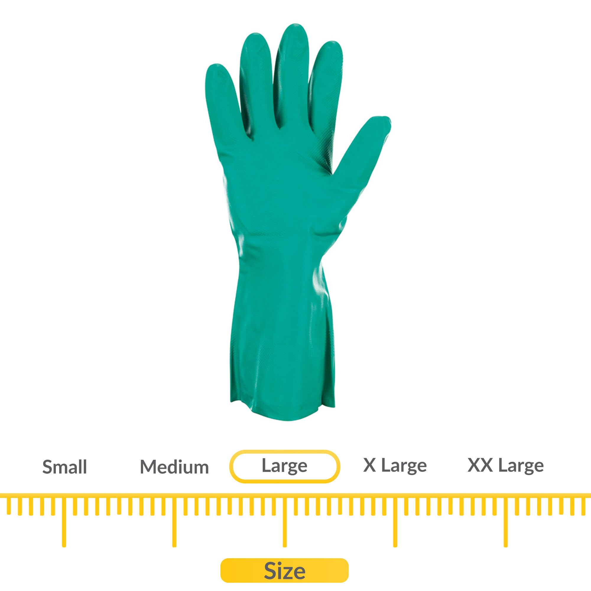 BRIXWELL QK29-001 Gloves,Nitrile Green Large Size