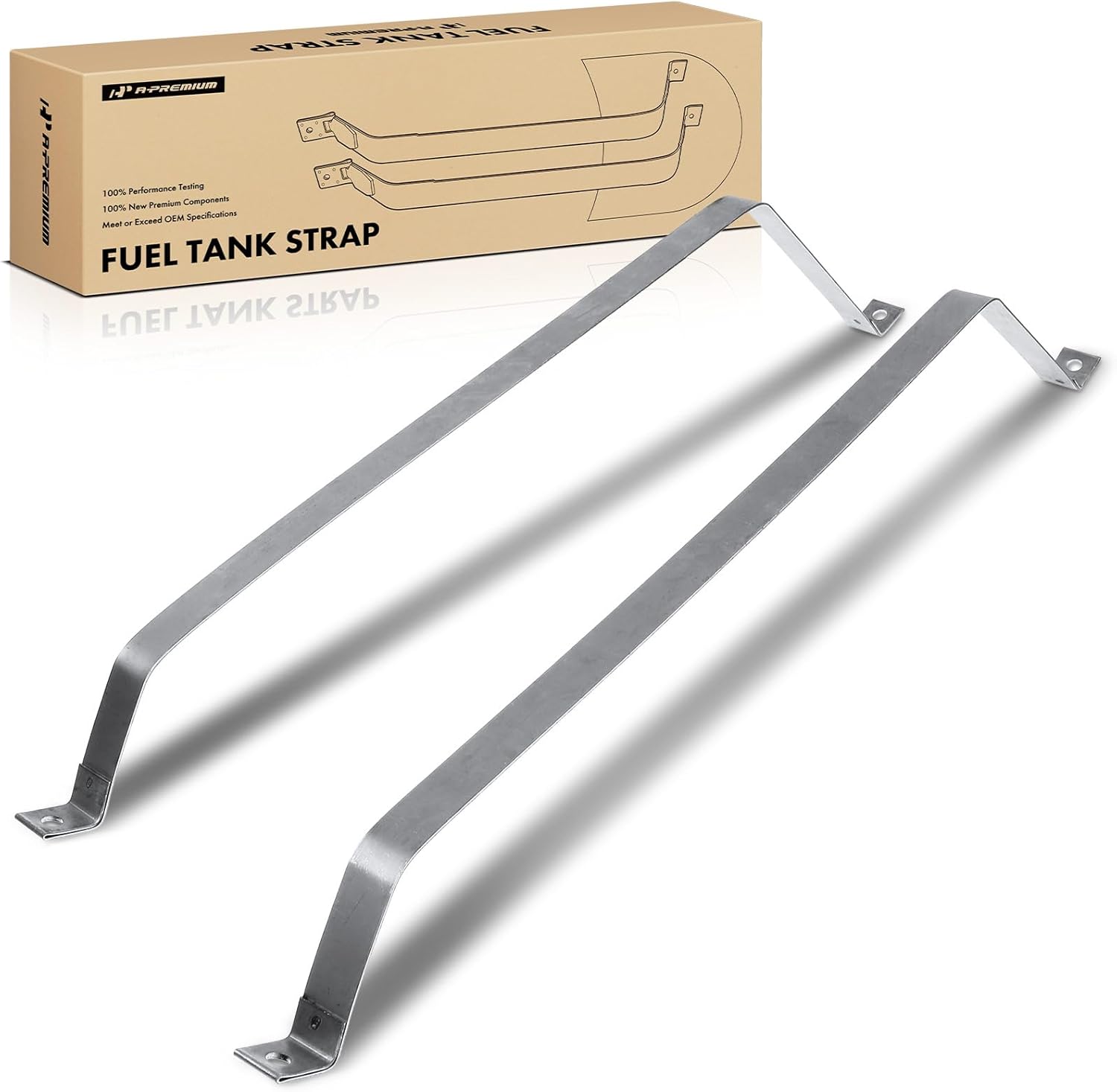 A-Premium Fuel Tank Straps Compatible with Toyota Prius 2004-2009 L4 1.5L Electric/Petrol 2-PC Set