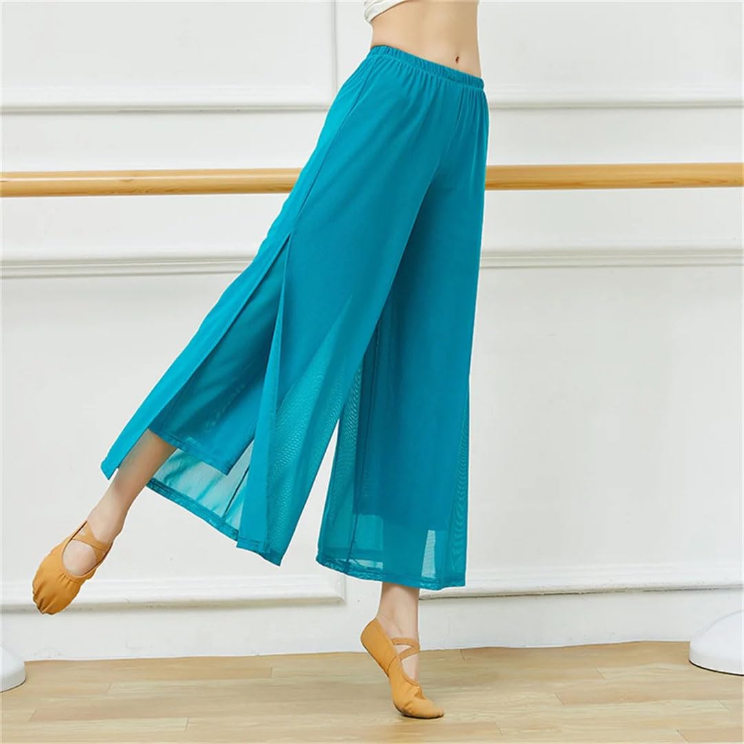 Hgvcfcv Moderne Tanzhose für Damen, lockeres weites Bein, Tanzhose, klassischer Tanz, Alltag, Yoga-Hose