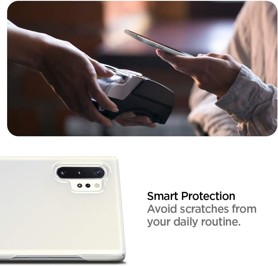 Spigen Thin Fit Classic Designed for Samsung Galaxy Note 10 Plus Case/Galaxy Note 10 Plus 5G Case (2019) - Glow White