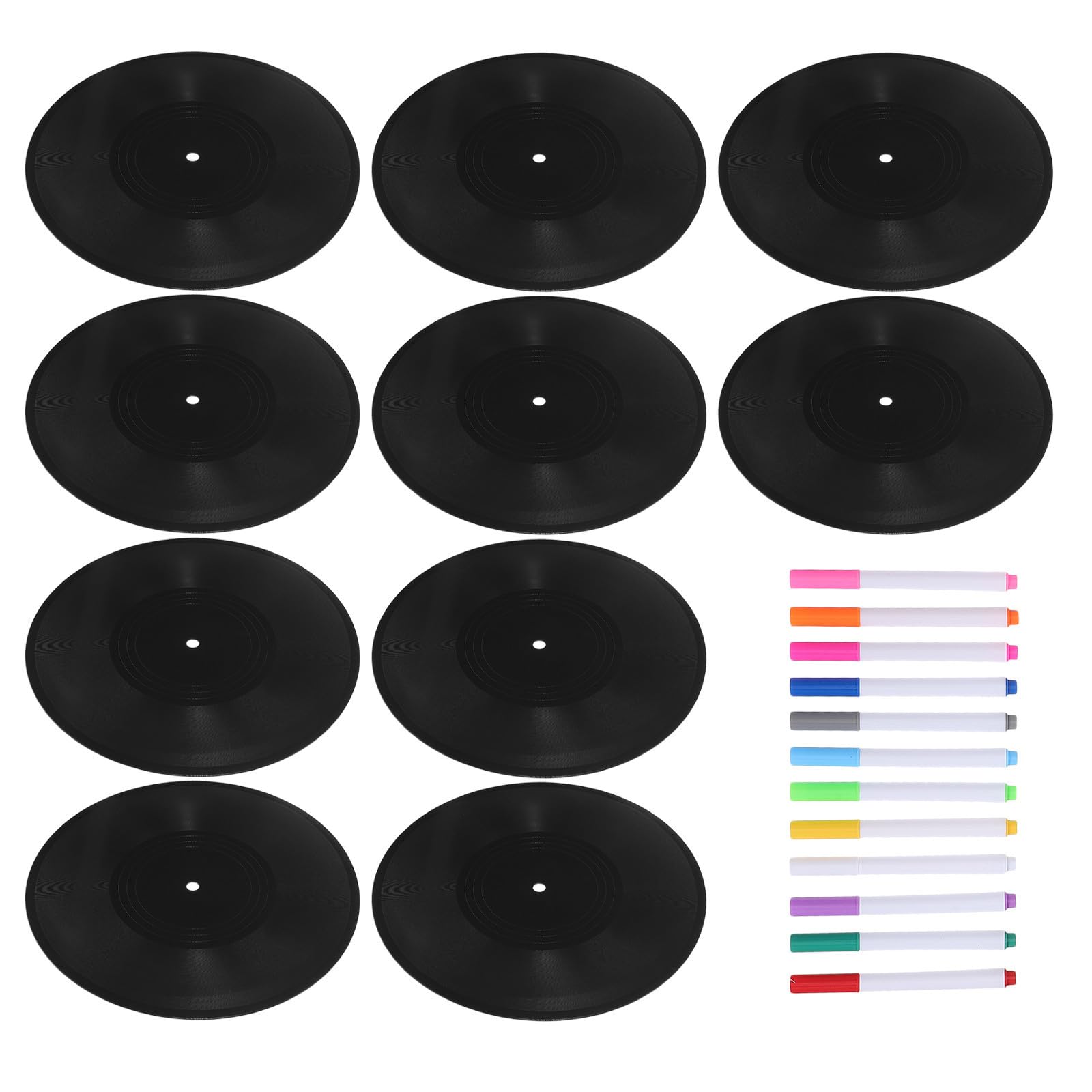Discos de vinilo retro Toyvian para decorar salones musicales y eventos