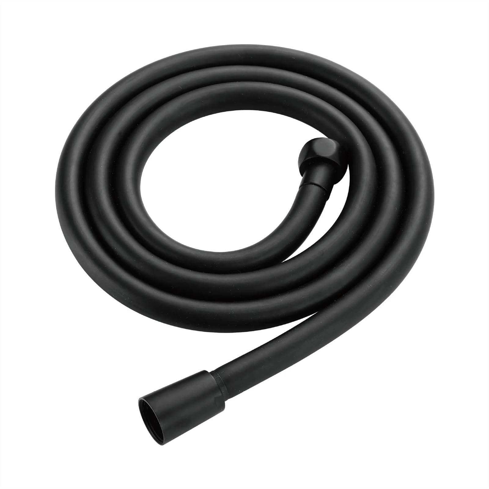 Manguera de ducha flexible con muelle Manguera de ducha negra, montaje de baño, tubo de baño suave de PVC, tubería de agua de 1,5 metros(Black)