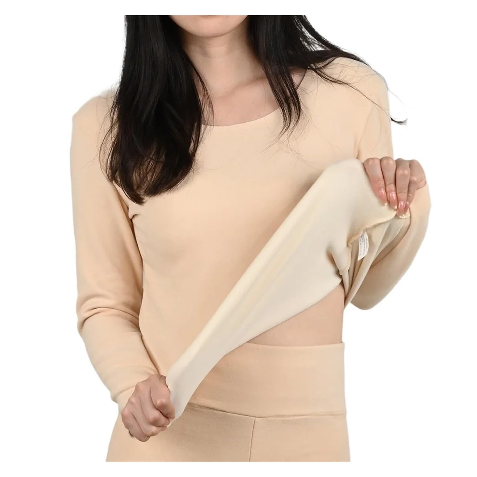 Ropa Interior Térmica Conjunto de lencería térmica Invierno for Mujer, Manga Larga, sin Costuras, Doble Capa, cálida y Abrigada. Incluye Camiseta Interior pantalón