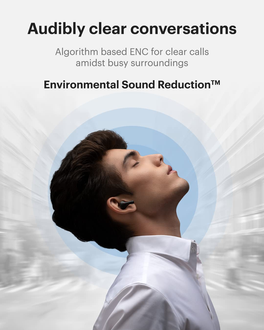 User experiencing clear calls with Noise Buds VS204 Environmental Noise Reduction