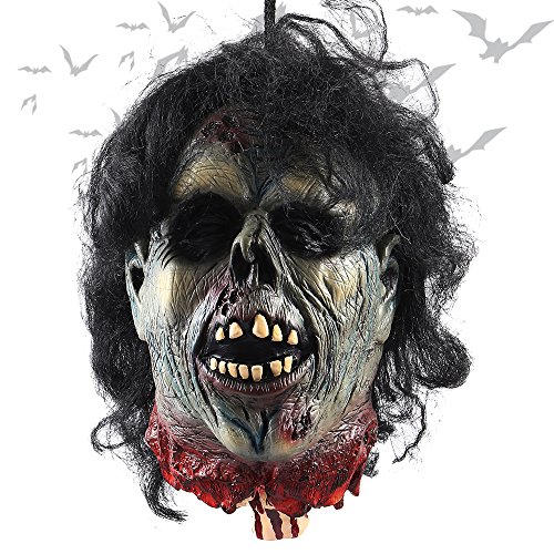 Enjoygoeu abgetrennter de Halloween Horror Cabezal Cabeza Decorativa de Zombie Vida sgroß abge schlagener Zombie Cara cráneo henker höllen