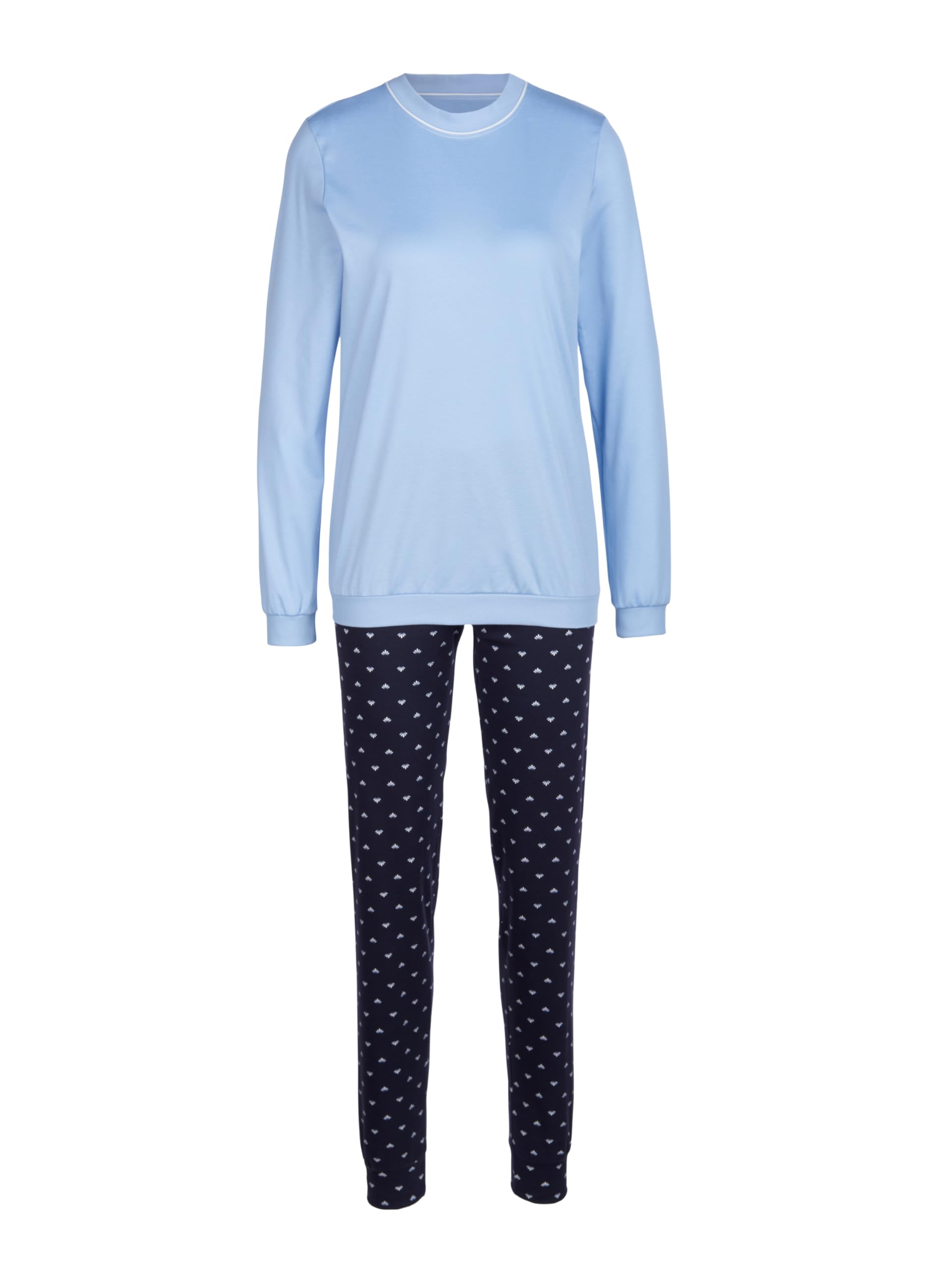 Calida Amantes de la Noche Juego de Pijama, Azul lapislázuli, L para Mujer