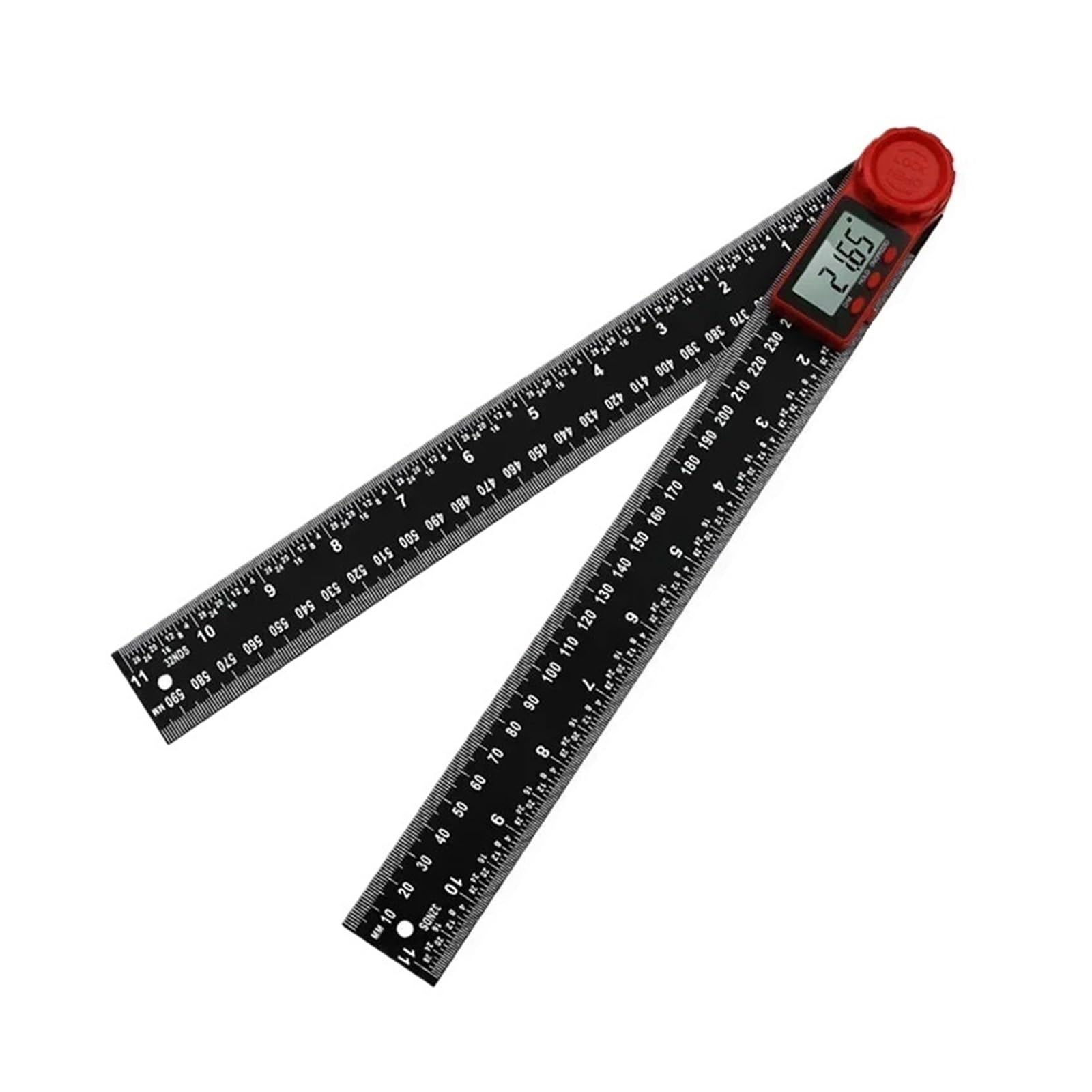 Bnvewr Red Digital Angle Finder, Protractors Digital Display Angle Level Ruler Goniometer Finder Inclinometer Measuring Gauging Carpenter Tools,Inclinometer(300Mm)