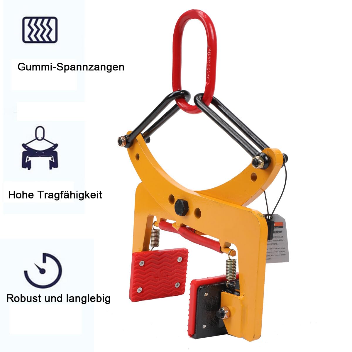 Pinze di scorrimento per cordoli, Pinza per pietre 280 kg, morsetti per sollevamento e trasporto, pinze di sollevamento, cordolo supporto per pietre apertura regolabile 6-24cm