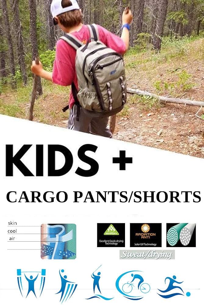Kids' Cargo Pants, Boy's Casual Outdoor Quick Dry Waterproof Hiking Climbing Convertible Trousers : Sports & Outdoors