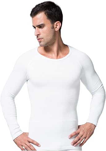 HUSUN Waist Tummy Control Mens Compression Shirt Slimming Body Shaper Vest Workout Tank Tops Abdominal Trainer