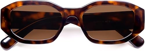 Miniatura 3 de VANLINKER Gafas de sol hexagonales polarizadas de moda para mujeres y hombres, retro de los años 90, rectangulares, marco cuadrado vintage, VL9887