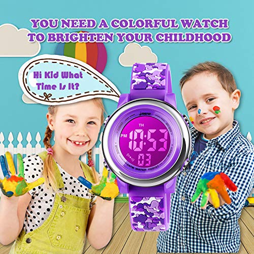 cofuo Kids Digital Sport Waterproof Watch for Girls Boys, Kid Sports Outdoor LED Electrical Watches with Luminous Alarm Stopwatch Child Wristwatch 3-12 Years4