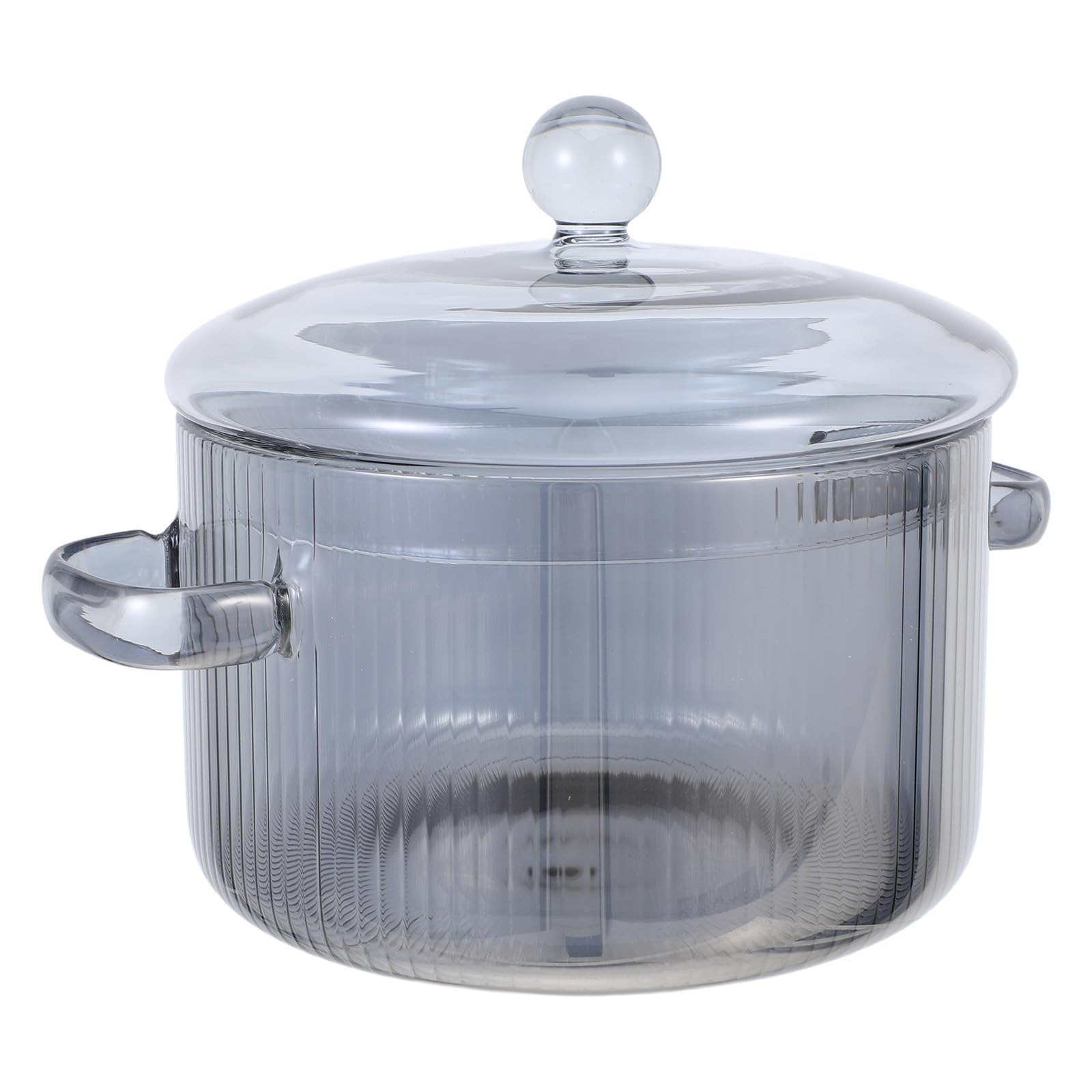 Casserole en verre de 1,6l transparente avec couvercle pour la cuisine