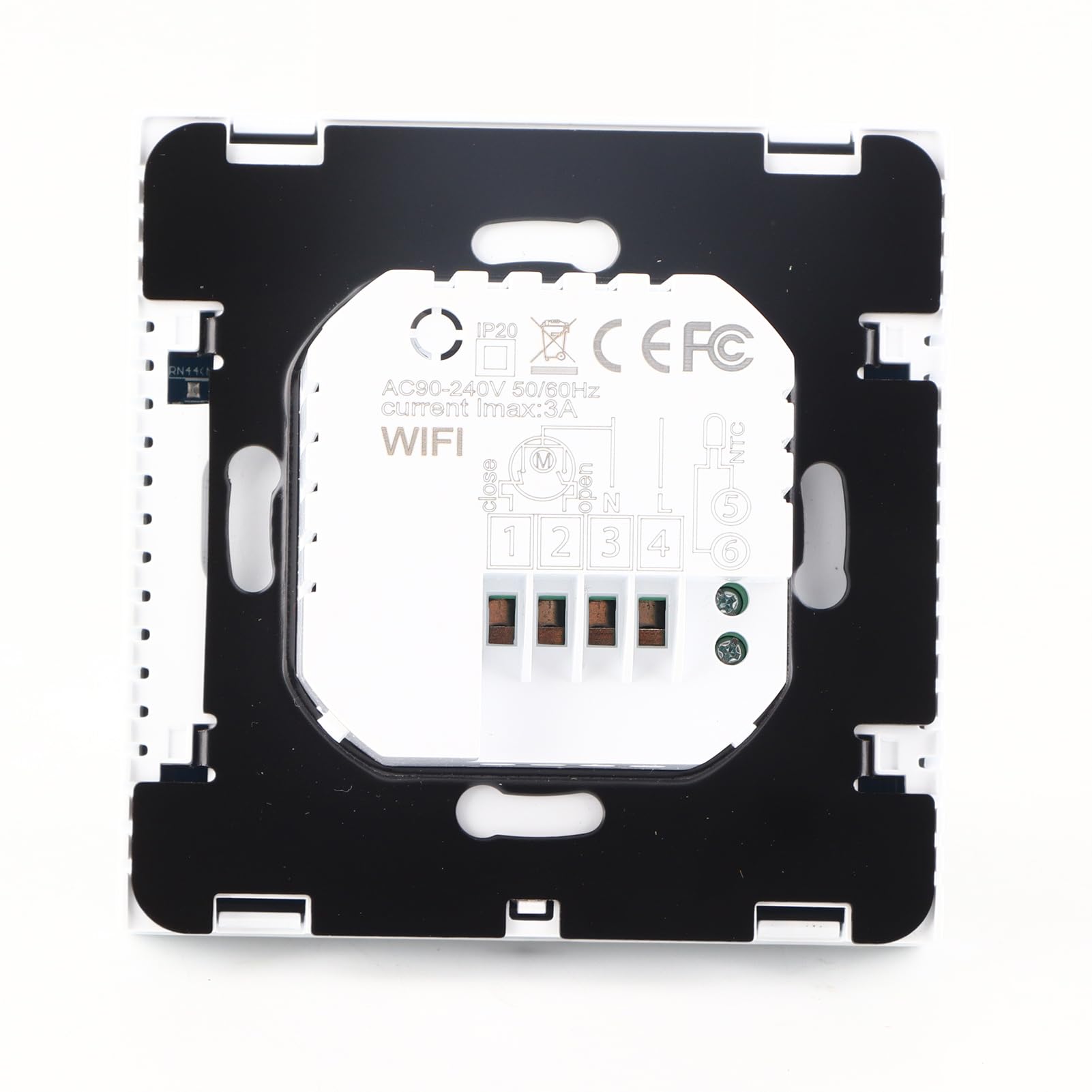 Termostato WiFi digitale con schermo touch, controllo vocale tramite app, termostato intelligente con autocalibrazione per riscaldamento a pavimento.
