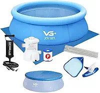Piscina Inflável Joy Set 4760L Circular 300cm com Capa Filtro Bomba Forro Kit Limpeza VG Plus (220, Volts)