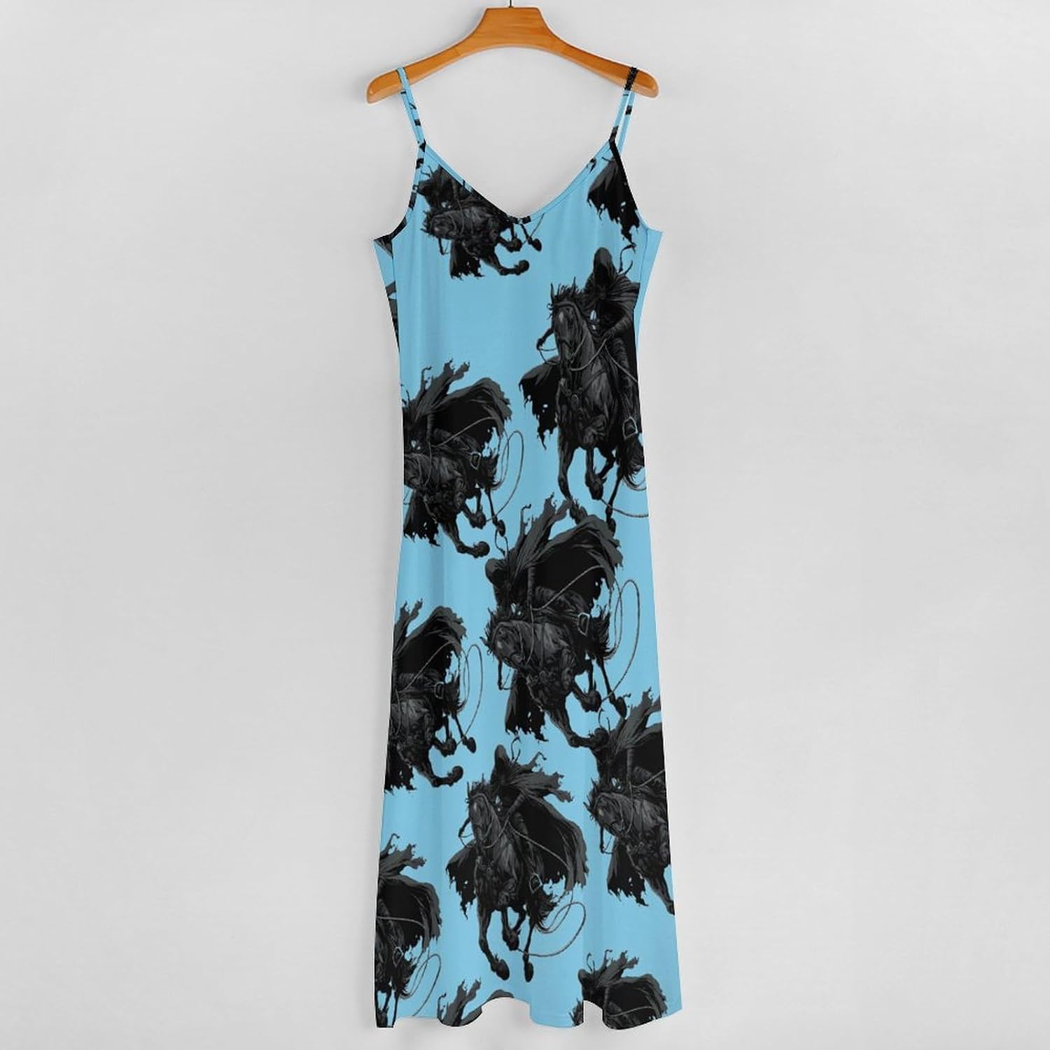 Rodeosreapers-Souls Maxi Dresses for Women V Neck Long Dress Sundress Spaghetti Straps Beach Dress