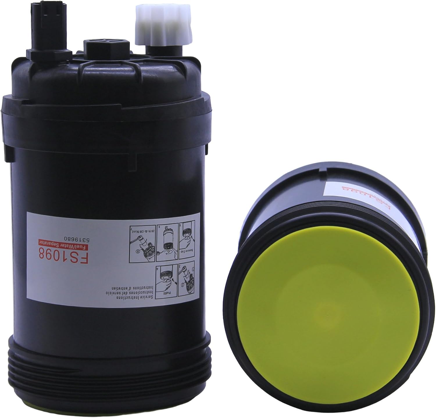 2 Pack of BAIZHIHUA FS1098 Fuel Filter Water Separator PCV Valve Replaces 5319680, 5308722 Compatible with Cummins Wirtgen W100CFI W120CFI W130CFI B6.7 ISB6.7/QSB6.7 ISL8.9 L9 Series Diesel Engines