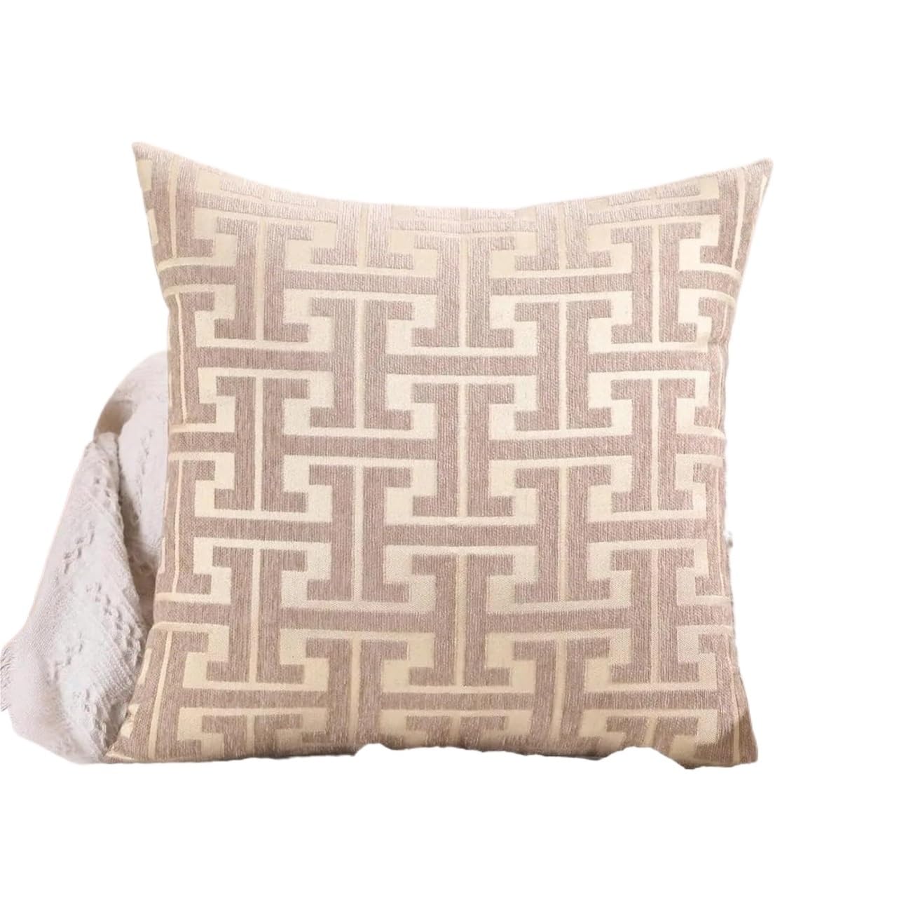 CQAHDSEVF Throw Pillow Cases, Farmhouse Stripe Multicolor Cushion Covers 2 Pack Pillowcase For Couch Bench Sofa 45x45 cm(Khaki)