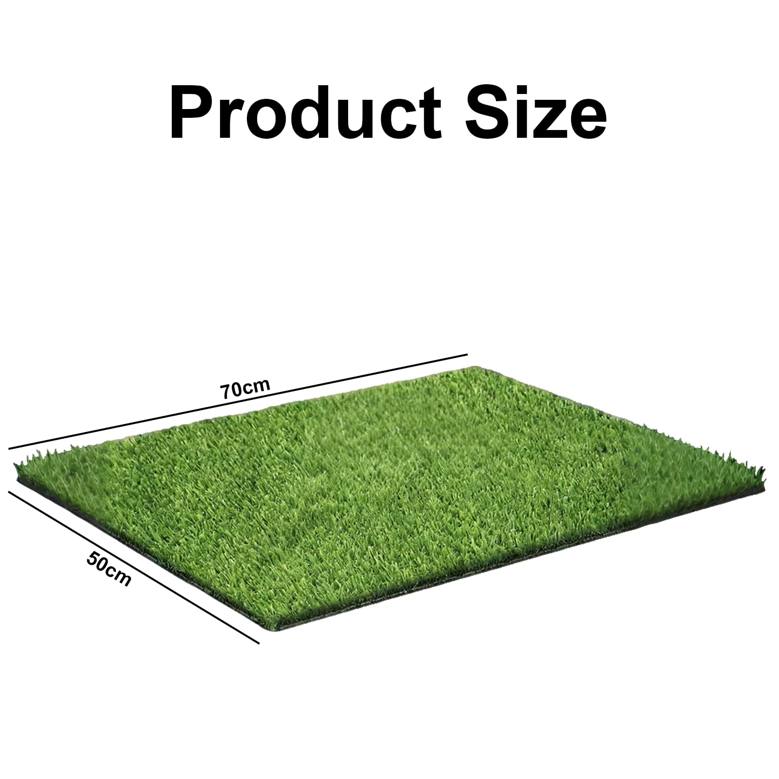 Inodoro para Perros de 70 x 50 cm con césped Artificial,Inodoro de Bandeja para Perros céspedArtificial, Inodoropara Perroscon Césped Artificial y Bandeja, para Uso Interior y Exterior