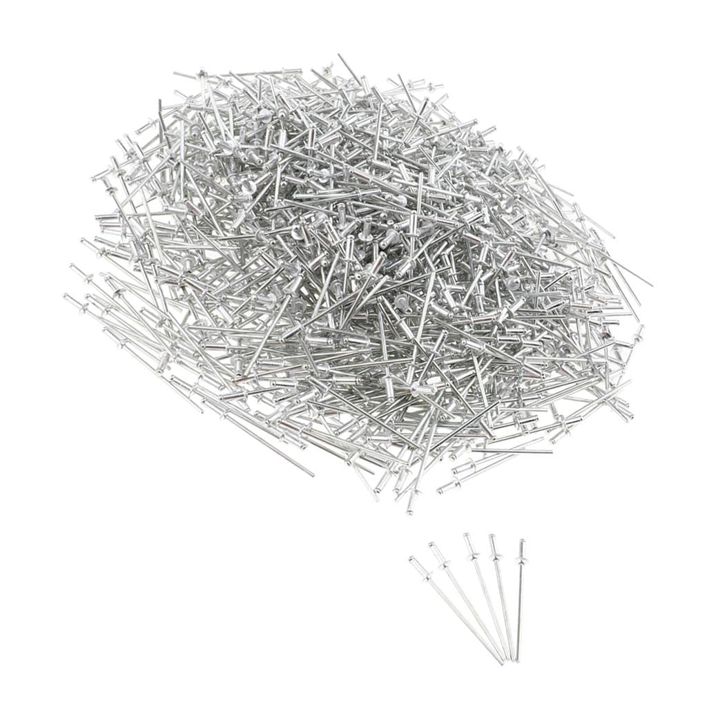 1000 Rivets Tete Dome Ouvert Aveugle 2.4mm, 2.4x6mm
