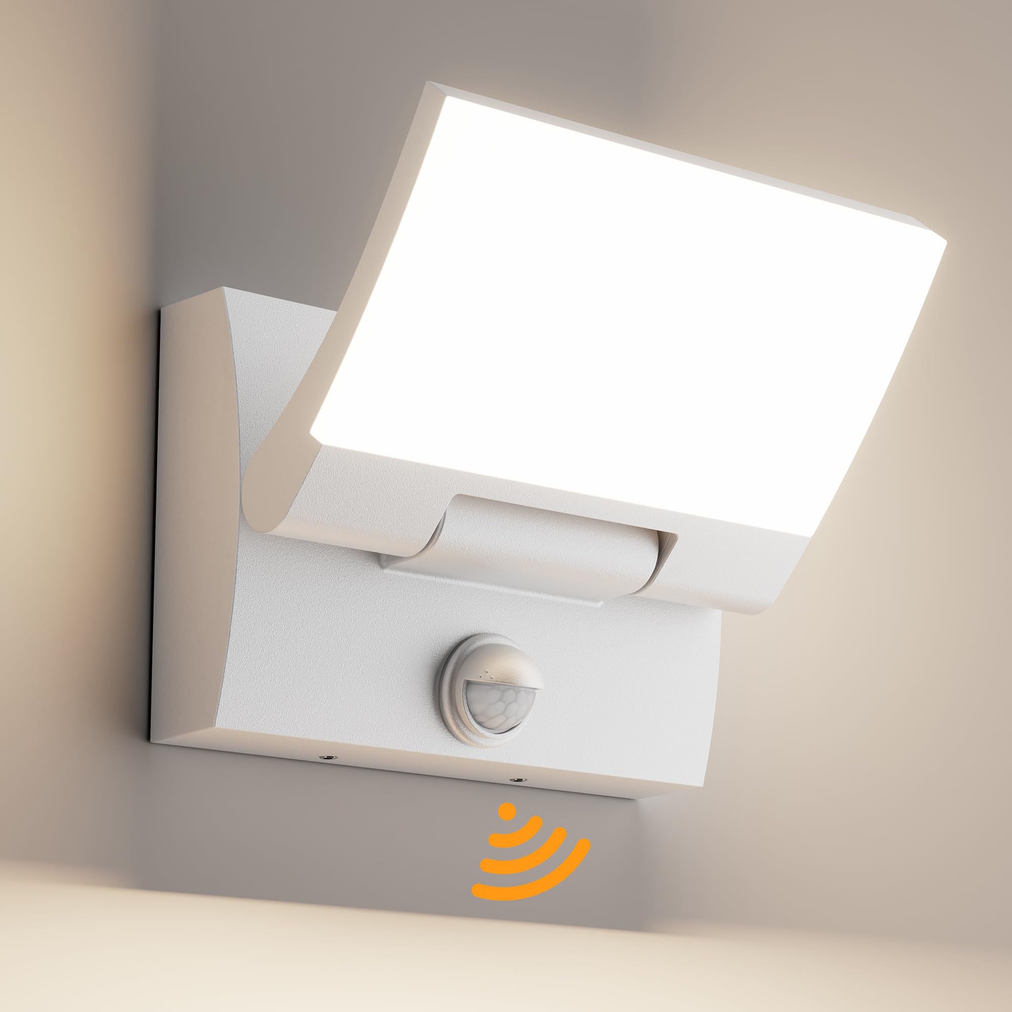 K-Bright 30W Apliques LED Exterior con Sensor de Movimiento Blanc