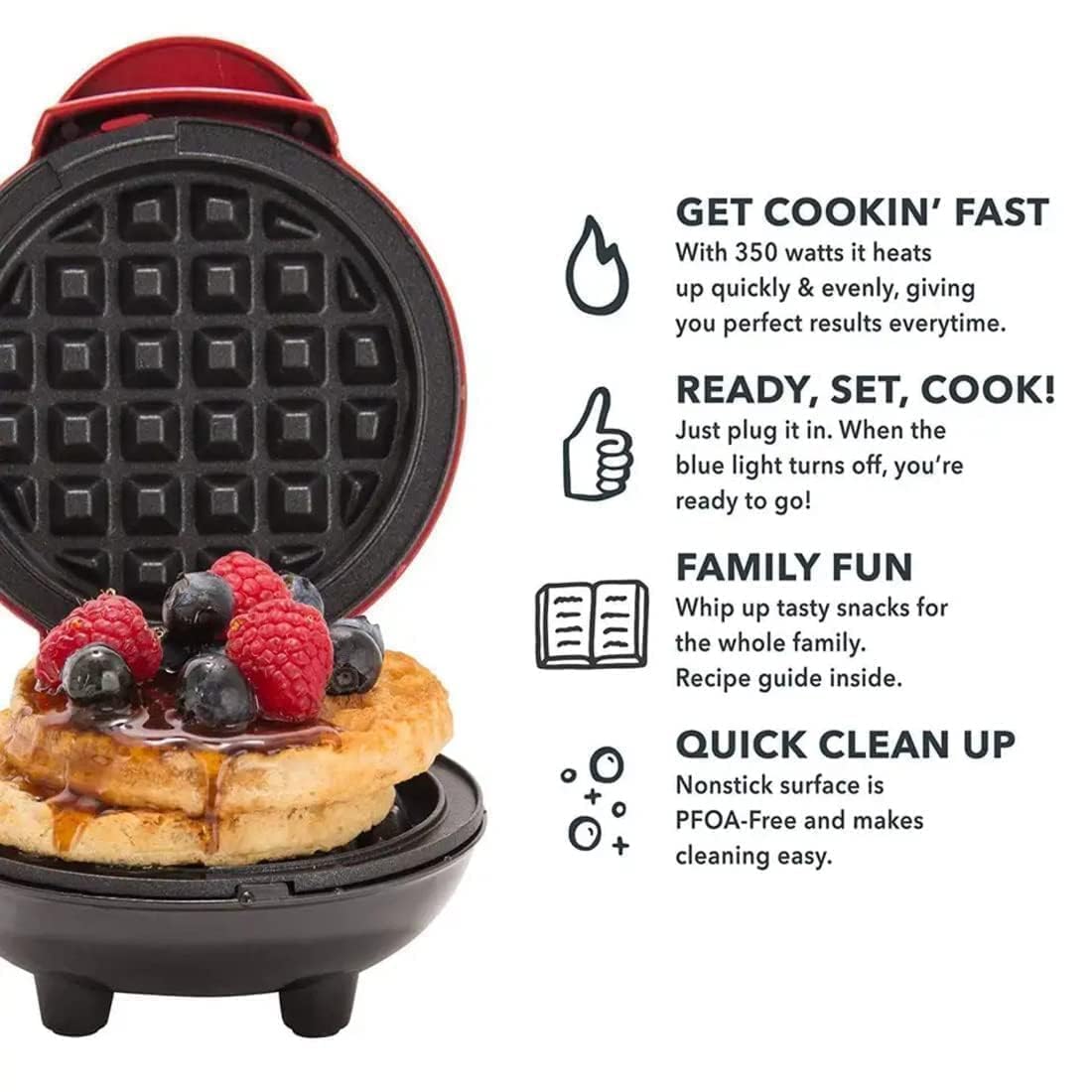Mini Waffle Maker - Make Waffles Anywhere! -2 Mini Waffle Maker - Make Waffles Anywhere! -2