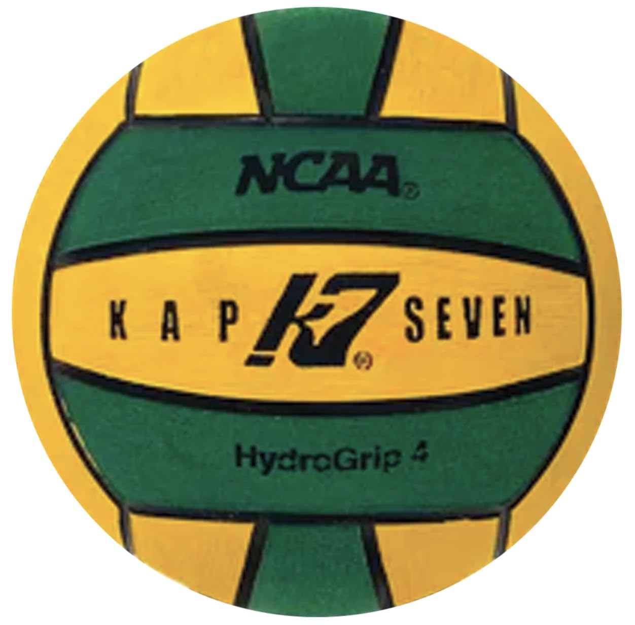 KAP7 Green/Yellow HydroGrip Water Polo Ball (NCAA and NFHS Official) - Size 4