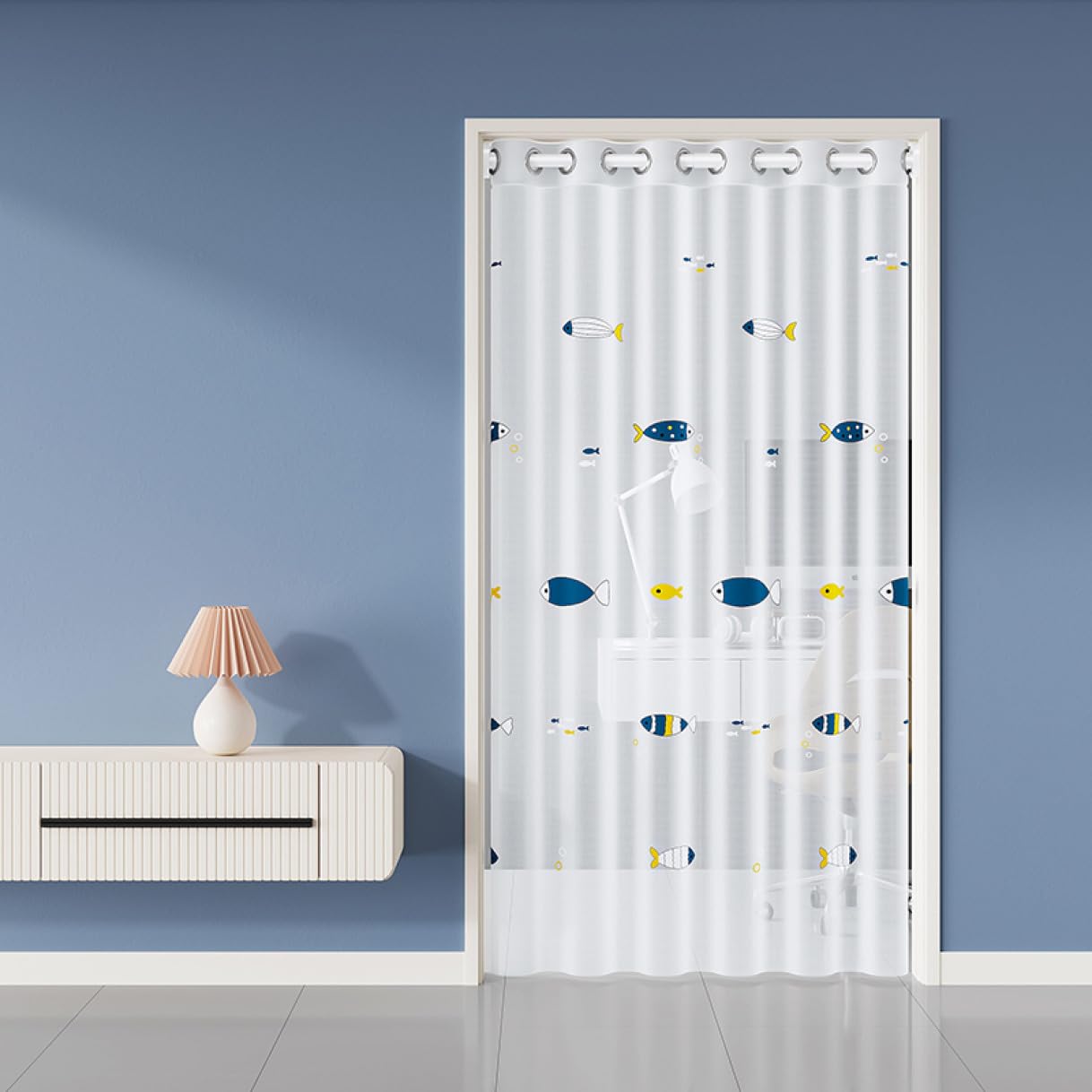 Amazon｜[CSW8DA] 夏 冷気遮断 間仕切り のれん 省エネ対策 インテリア